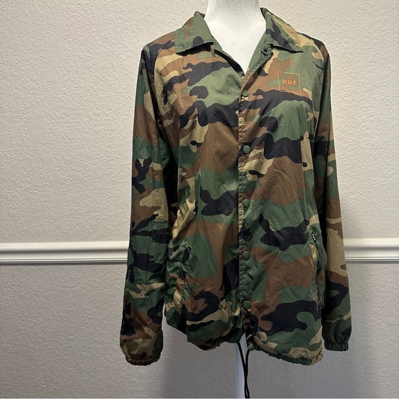 HUF Other - Huf Camouflage Nylon Windbreaker Jacket Lightweight Men's Size M Mesh Lining